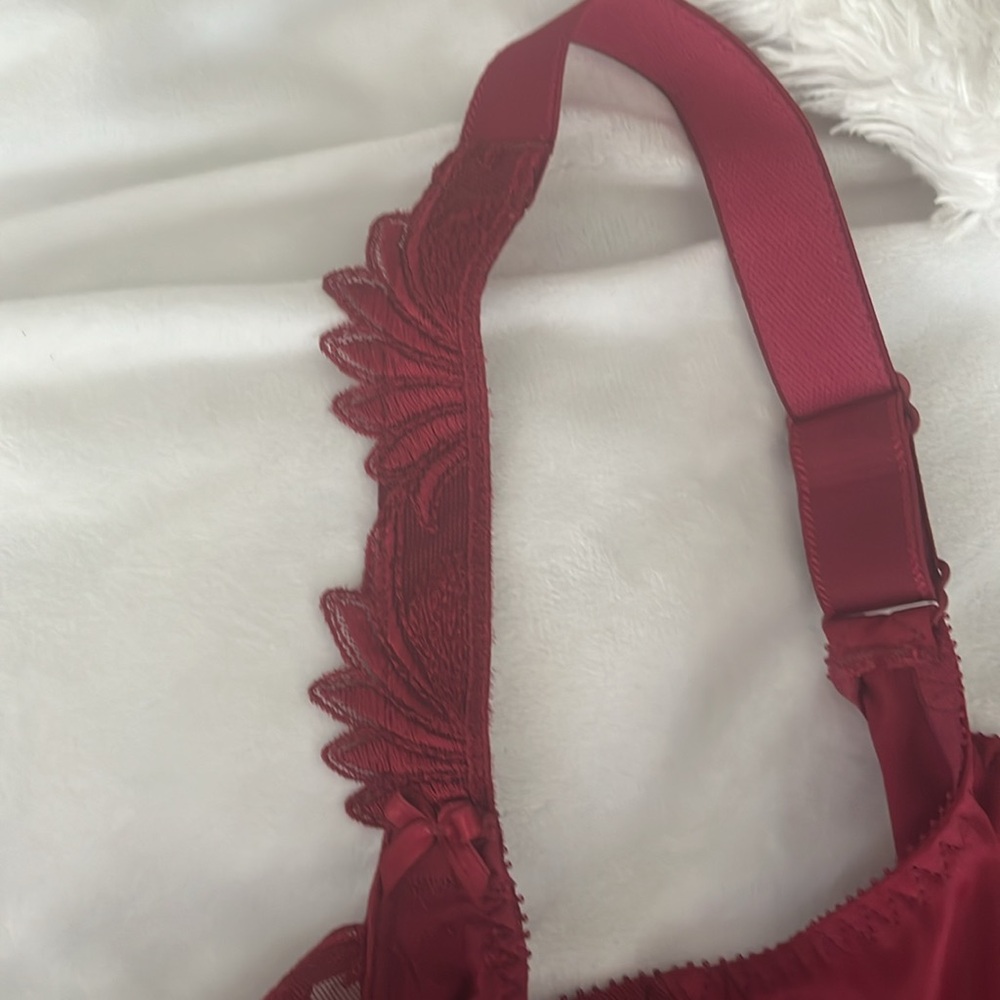 EMPREINTE Elegant Maroon Lace Bra 38G - Picture 4 of 7